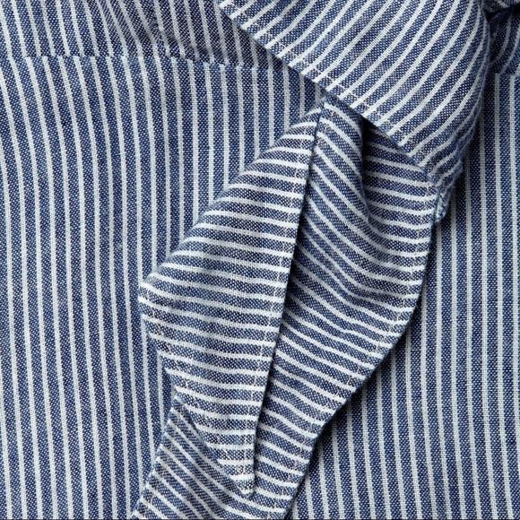 Rails August Bow Tie Dress in August Blue Chambray Pinstripe NWT size Large - Picture 5 of 14